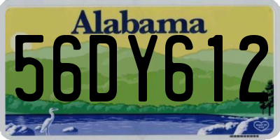 AL license plate 56DY612