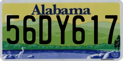 AL license plate 56DY617