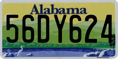 AL license plate 56DY624