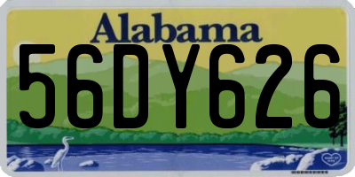 AL license plate 56DY626