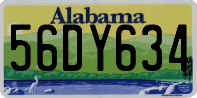 AL license plate 56DY634