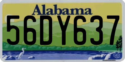AL license plate 56DY637