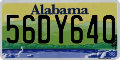 AL license plate 56DY640