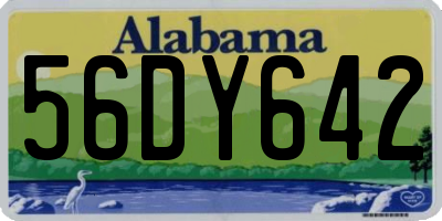 AL license plate 56DY642