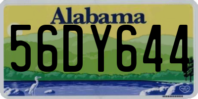 AL license plate 56DY644