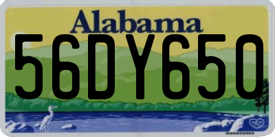 AL license plate 56DY650