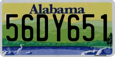 AL license plate 56DY651