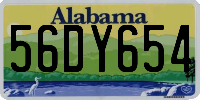 AL license plate 56DY654