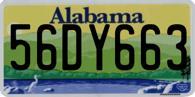 AL license plate 56DY663