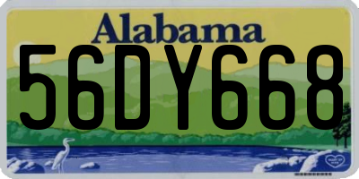 AL license plate 56DY668