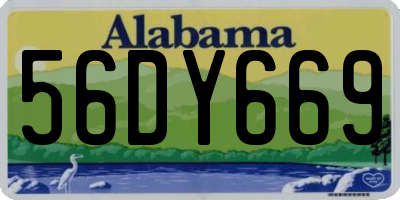 AL license plate 56DY669