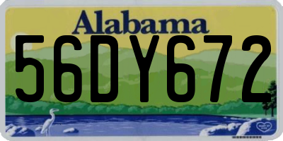AL license plate 56DY672
