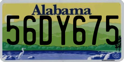 AL license plate 56DY675