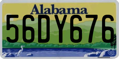 AL license plate 56DY676