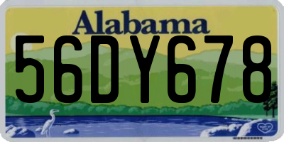 AL license plate 56DY678