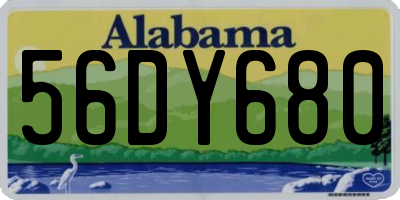 AL license plate 56DY680