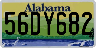 AL license plate 56DY682