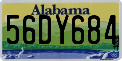 AL license plate 56DY684
