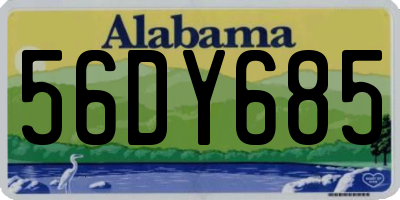 AL license plate 56DY685
