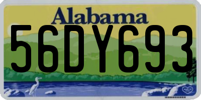 AL license plate 56DY693