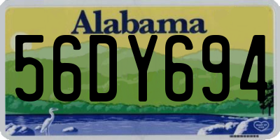 AL license plate 56DY694