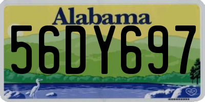 AL license plate 56DY697