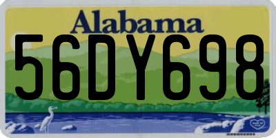 AL license plate 56DY698