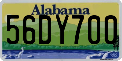 AL license plate 56DY700