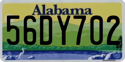 AL license plate 56DY702