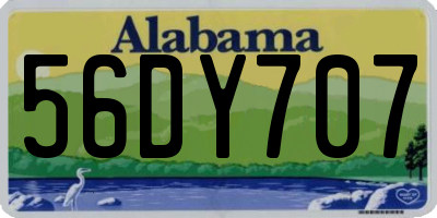AL license plate 56DY707