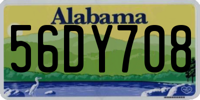 AL license plate 56DY708