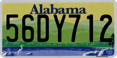 AL license plate 56DY712