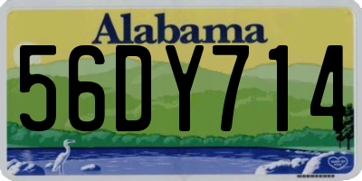 AL license plate 56DY714