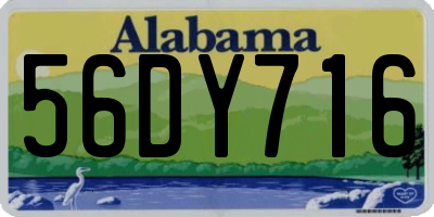 AL license plate 56DY716