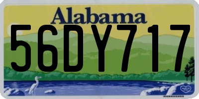 AL license plate 56DY717
