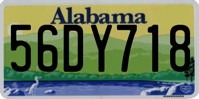 AL license plate 56DY718
