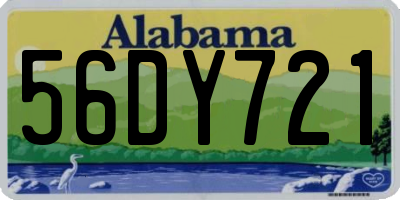 AL license plate 56DY721