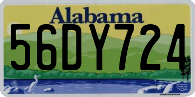 AL license plate 56DY724