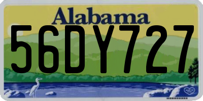 AL license plate 56DY727