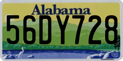 AL license plate 56DY728