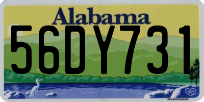 AL license plate 56DY731