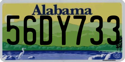AL license plate 56DY733