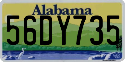 AL license plate 56DY735