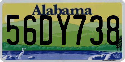 AL license plate 56DY738