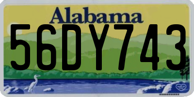 AL license plate 56DY743
