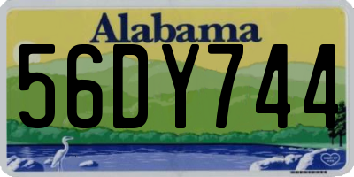 AL license plate 56DY744