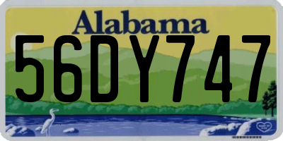 AL license plate 56DY747