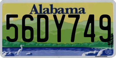 AL license plate 56DY749