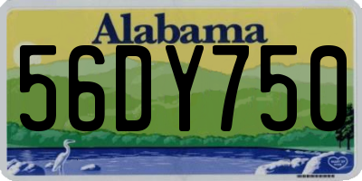AL license plate 56DY750