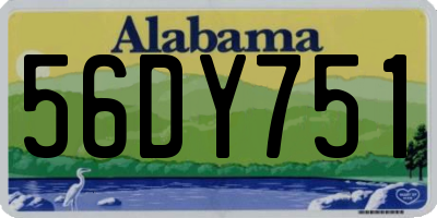 AL license plate 56DY751